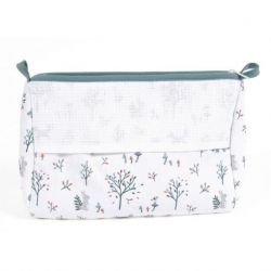 Bedrukte Toillettas Turquoise 24x