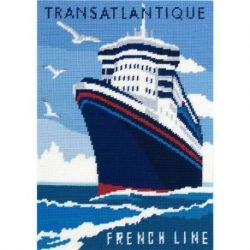 Stramien voorbedrukt Trans Atlantique French Line