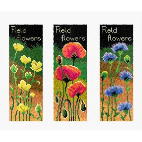 Boekenleggers Wilde bloemen 3 ontwerpen