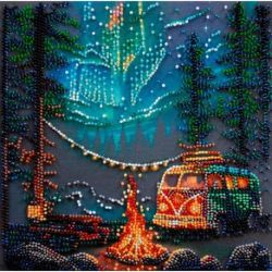 Kralenborduurpakket "Camping under the stars" (Deco Scenes) 20x20 cm AAMB-118