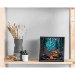 Kralenborduurpakket "Camping under the stars" (Deco Scenes) 20x20 cm AAMB-118