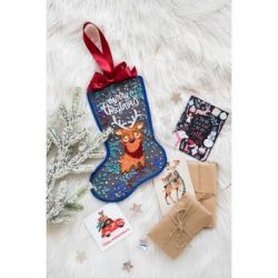 Kralenborduurpakket Fairytale deer (Winter tafereel) 20x30 cm AABE-001