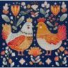 Borduurpakket Best hen friends (Deco Scenes) 23x23 cm AAH-247