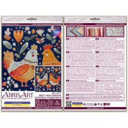 Borduurpakket Best hen friends (Deco Scenes) 23x23 cm AAH-247