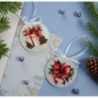 Decoratie kit New Year's gift (Winter tafereel) 13.2x6.6 cm AABT-034