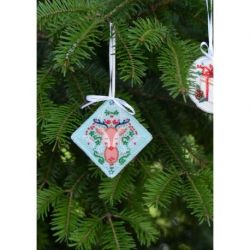 Decoratie kit Christmas mood (Winter tafereel) 13.2x6.6 cm AABT-029