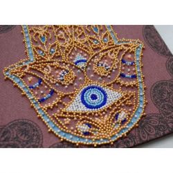Kralenborduurpakket Golden Hamsa (Deco Scenes) 20x20 cm AMB-096