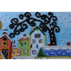 Kralenborduurpakket Bright houses 15x15 cm AM-146