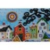 Kralenborduurpakket Bright houses 15x15 cm AM-146