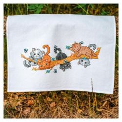 Handdoek kit Spelende poesjes