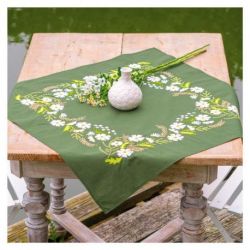 Tafelkleed kit Witte bloemen