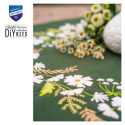 Tafelkleed kit Witte bloemen