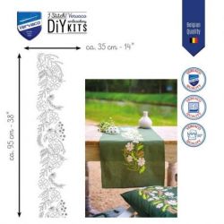 Loper kit Witte bloemen