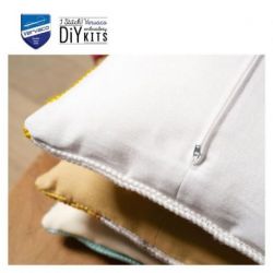 Kussenrug met rits - wit set van 2