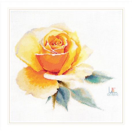 Watercolor roses. Yellow elegant