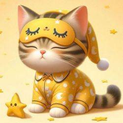 Diamond Painting kit "Sleepy cat"