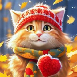 Diamond Painting kit "Autumn cat"