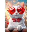Diamond Painting kit "Romantic cat"