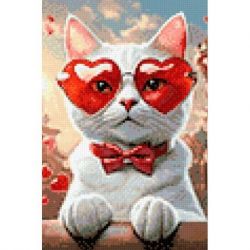 Diamond Painting kit "Romantic cat"