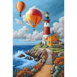 Diamond painting kit Colorful lighthouse