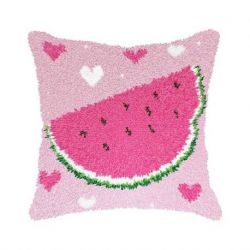 Voorbedrukt latch hook kussenpakket Watermeloen