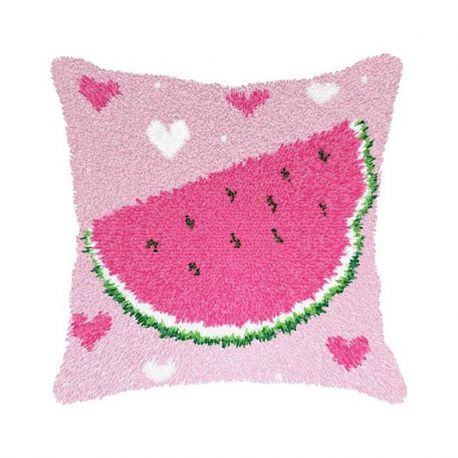 Voorbedrukt latch hook kussenpakket Watermeloen