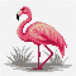 Voorbedrukt kruissteek pakket Flamingo
