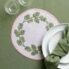 Borduurpakket ronde placemats met dennentakken