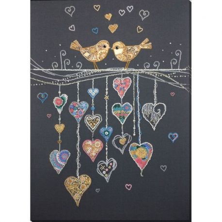 Kralenborduurpakket Birds in love (Deco Scenes) Abris Art AB-872