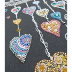 Kralenborduurpakket Birds in love (Deco Scenes) Abris Art AB-872