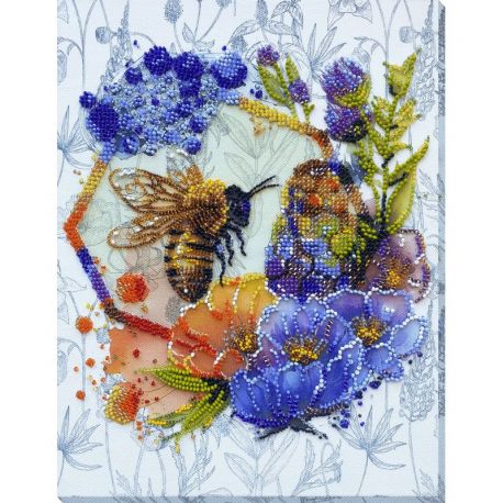 Kralenborduurpakket Flower honey (Deco Scenes) Abris Art AB-906