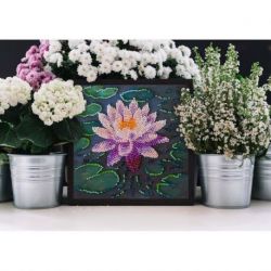 Kralenborduurpakket "Water lily" 15x15 cm AM-262