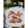 Borduurpakket "Red foxes" SANR-54