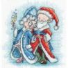 Borduurpakket "Grandma and Santa Claus" 13,5х13,5 cm SANB-26