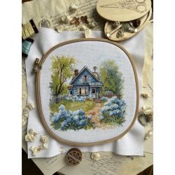 Borduurpakket "At the country house" 17.5 x 17 cm SANN-37