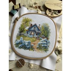 Borduurpakket "At the country house" 17.5 x 17 cm SANN-37