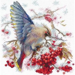 Borduurpakket "Waxwing" 19x19.5 cm SANS-72