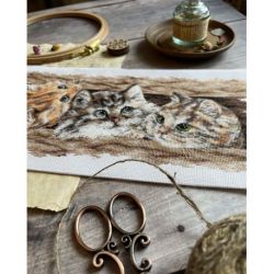 Borduurpakket "Fluffy trio" 35 х 14,5 cm SANP-69