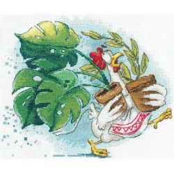 Borduurpakket "Flower Bustle" 19 х 15,5 cm SANTS-12