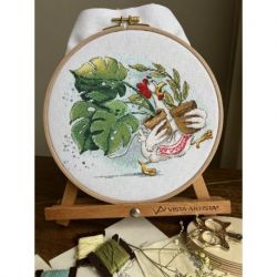 Borduurpakket "Flower Bustle" 19 х 15,5 cm SANTS-12