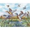 Borduurpakket "The ducks are flying" 25,5 х 19,5 cm SANL-26