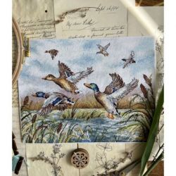 Borduurpakket "The ducks are flying" 25,5 х 19,5 cm SANL-26