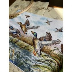 Borduurpakket "The ducks are flying" 25,5 х 19,5 cm SANL-26