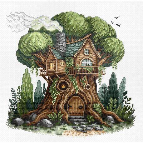 Borduurpakket Tree House AVA-P023
