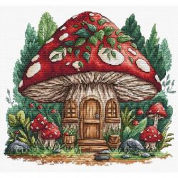 Borduurpakket Mushroom Cabin AVA-P109