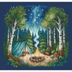 Borduurpakket Camp in the Forest AVA-P038