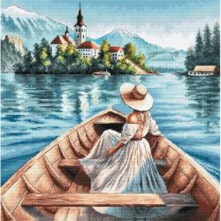 Borduurpakket "The Lady of Lake Bled" 28.57 x 28.73 cm AVA-P115