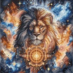 Borduurpakket "Celestial Lion" 31.75 x 31.75 cm AVA-P194