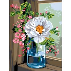 Voorbedrukt stramien - Bouquet à la fenêtre - UNITE