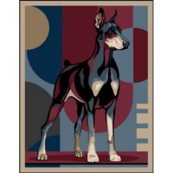 Voorbedrukt stramien - Dobermann